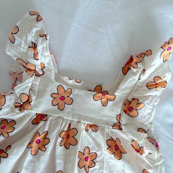 Zara Kids Size 3-4 years Mixed Ruffled Floral Textured Shirt - Picture 3 of 4